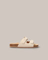 Sandalias Planas Tiras Adhesivas,BLANCO